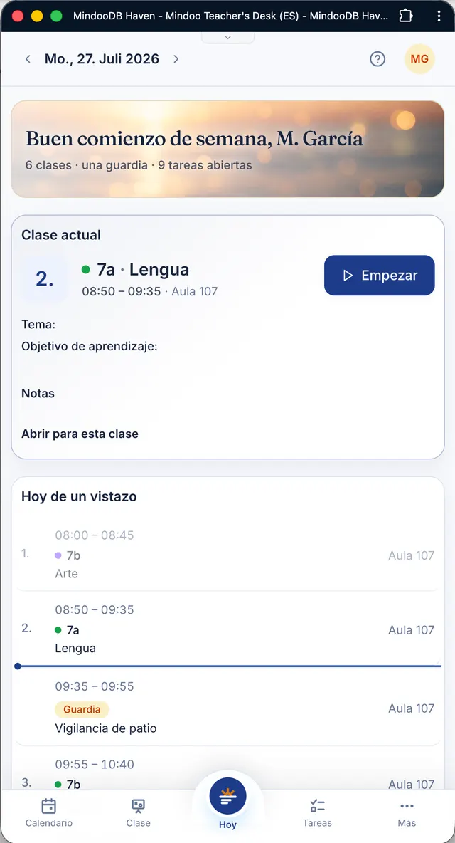 Vista compacta en el móvil
